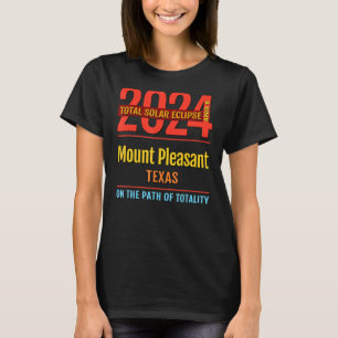 Camiseta Monte Pleasant Texas TX Total Eclipse Solar 2024