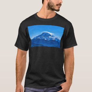 Camiseta Monte Rainier Com Nuvem Lenticular (Impressionista