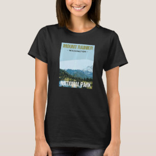 Camiseta Monte Rainier National Park Poster Washington