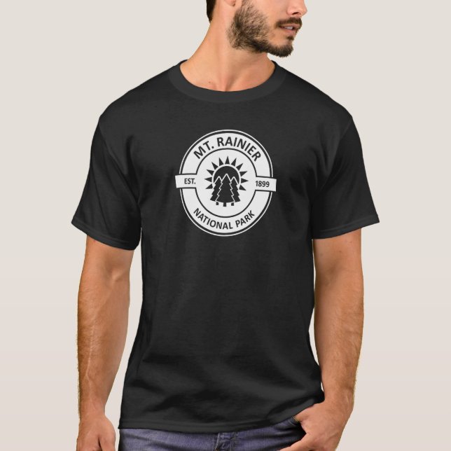 Camiseta Monte Rainier National Park Sun Trees Premium (Frente)