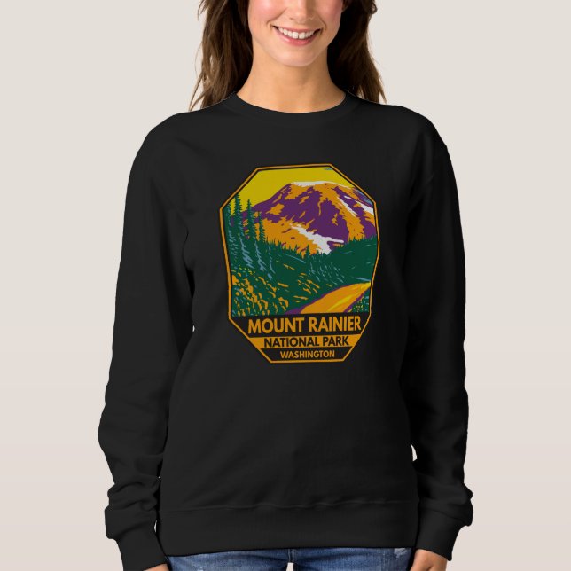 Camiseta Monte Rainier National Park Washington Retro (Frente)