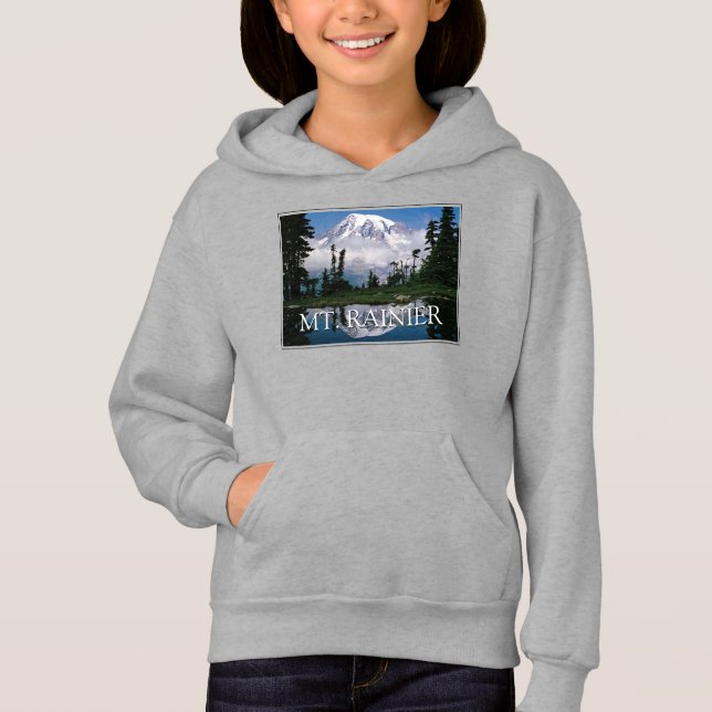 Camiseta Monte Rainier | Reflexão num troço de montanha (Frente)