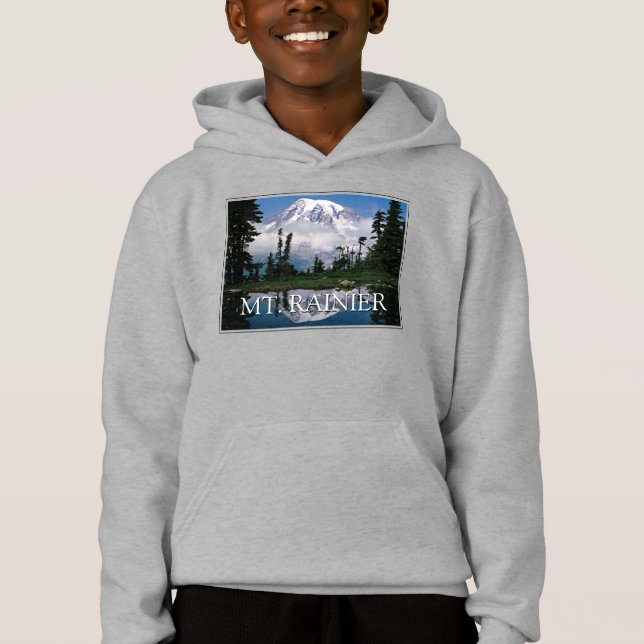 Camiseta Monte Rainier | Reflexão num troço de montanha (Frente)