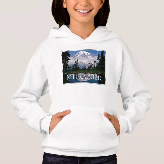 Camiseta Monte Rainier | Reflexão num troço de montanha (Frente)