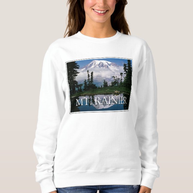 Camiseta Monte Rainier | Reflexo em uma Lagoa da Montanha (Frente)