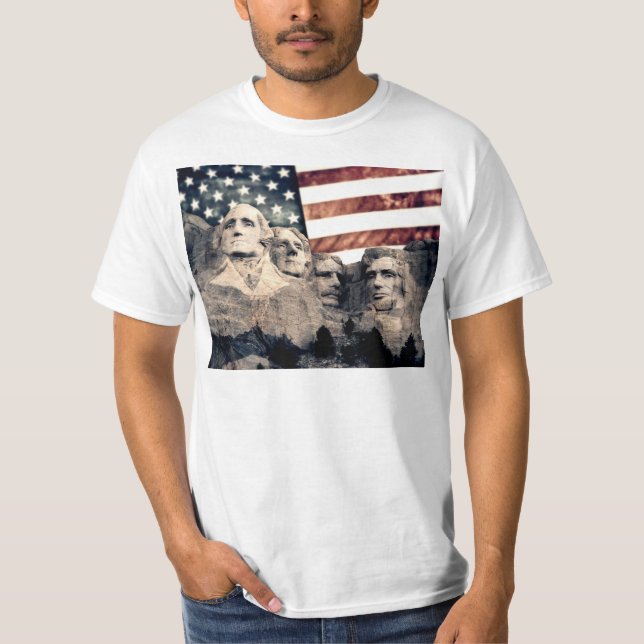 Camiseta Monte Rushmore Patriótico (Frente)