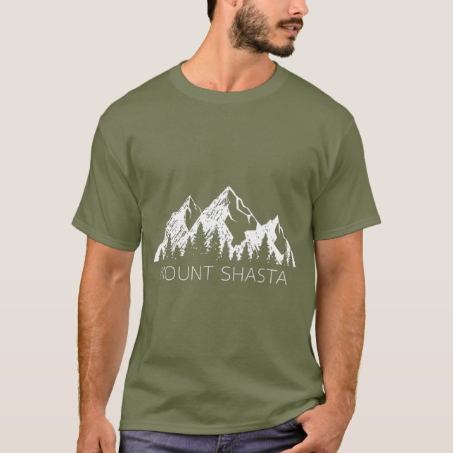 Camiseta Monte    ShastaCool Mt Shasta para Homens Mulheres (Frente)