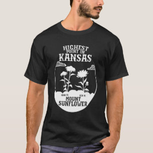 Camiseta Monte Sunflower Ponto Mais Alto Do Kansas