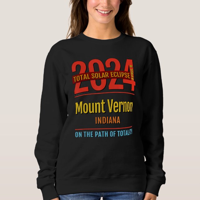 Camiseta Monte Vernon Indiana IN Eclipse Solar Total 2024   (Frente)