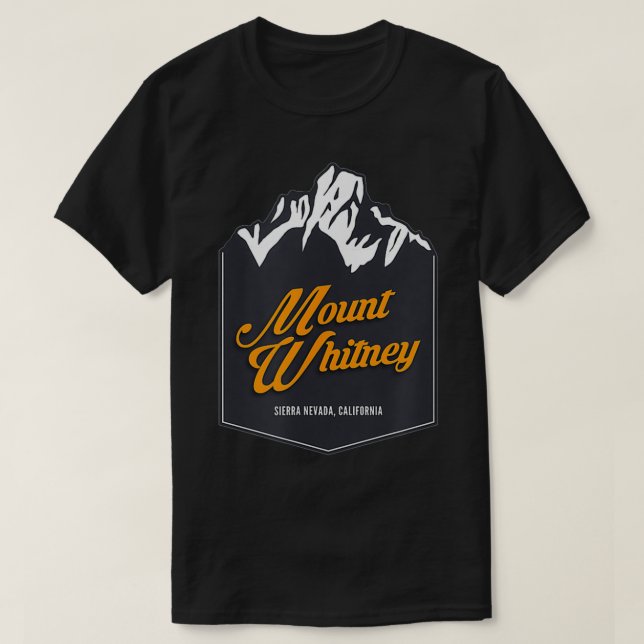 Camiseta Monte Whitney Sierra Nevade, Califórnia (Frente do Design)
