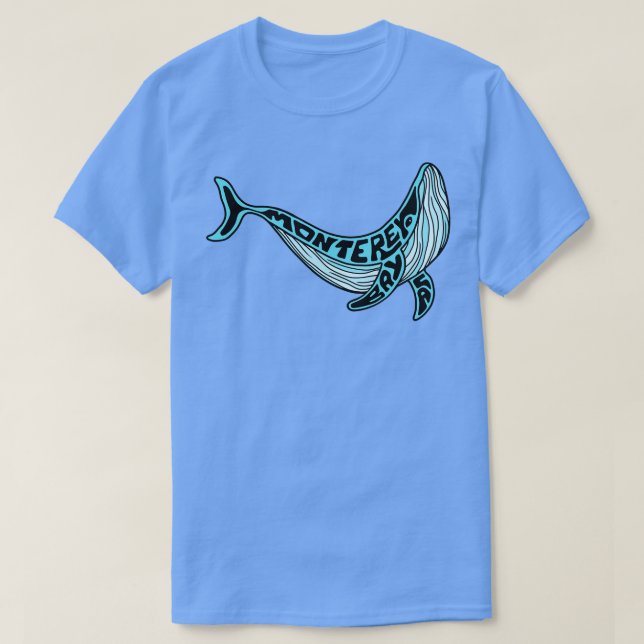 Camiseta Monterey Bay CA Whale (Frente do Design)
