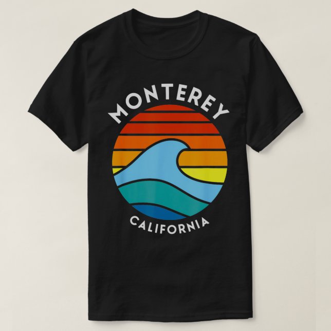 Camiseta Monterey California Retro Wave (Frente do Design)