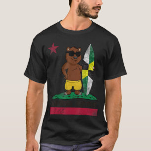 Camiseta Monterey Flag California Surfer Bear Surf