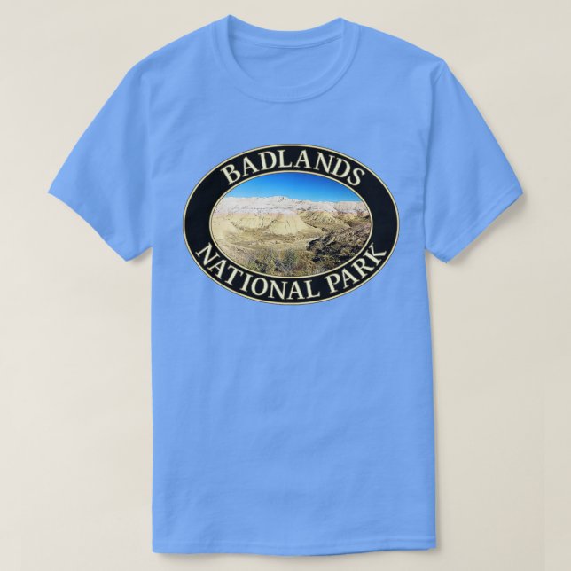 Camiseta Montes Amarelos no Parque Nacional das Badlands no (Frente do Design)