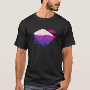 Camiseta Montes de Orgulho Bissexual Flores LGBTQ Bi Nat LG