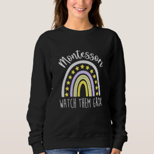 Camiseta Montessori Assista-Os Crescer Professor Rainbow Mã