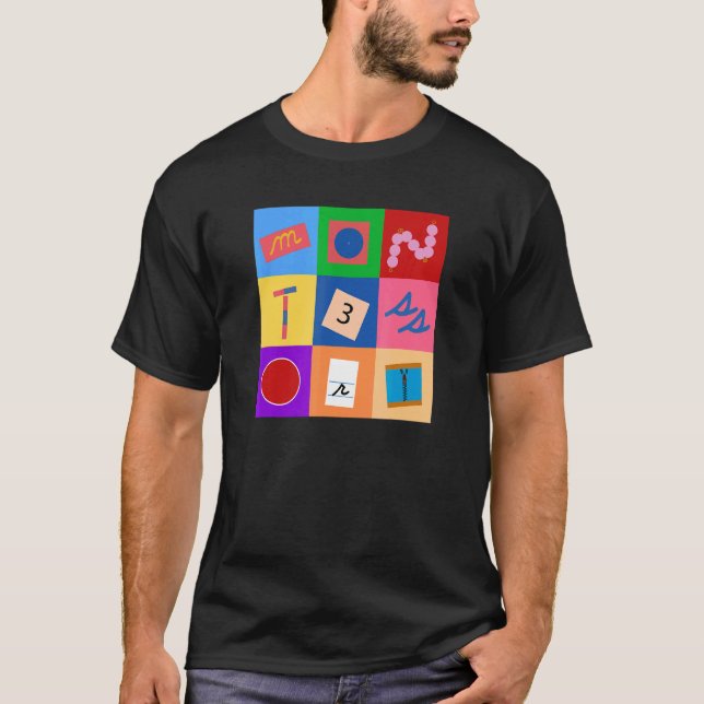 Camiseta Montessori Materiais (Frente)
