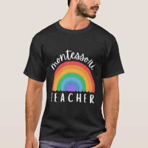 Camiseta Montessori Rainbow Para O Professor Montessori Mon