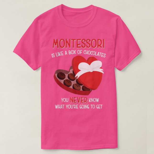 Camiseta Montessori School Teacher Day Gift Ki (Namorados d (Frente do Design)