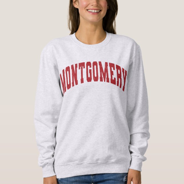 Camiseta Montgomery Alabama Vintage College Style (Frente)
