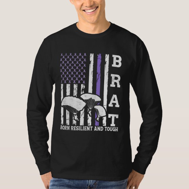 Camiseta Month Of The Military Child Born Resilient And Tou (Frente)