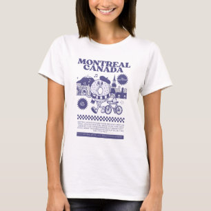 Camiseta Montreal Canadá Bolsa Retro Horizonte