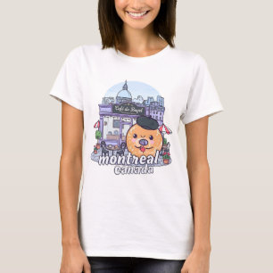 Camiseta Montreal Quebec Canadá Céu Colorido em Aquarela