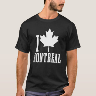 Camiseta Montreal Quebec Canadá Folha de Bordo Vermelha Can