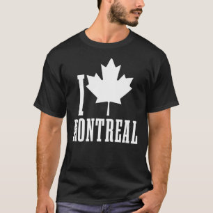 Camiseta Montreal Quebec Canada Mapeando Folha Vermelha Can