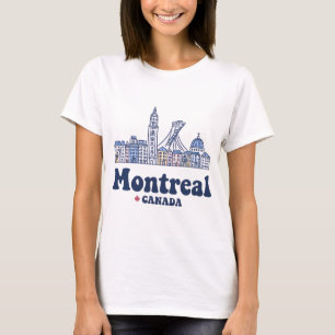 Camiseta Montreal Quebec Canadá Minimalista Bonito Horizont