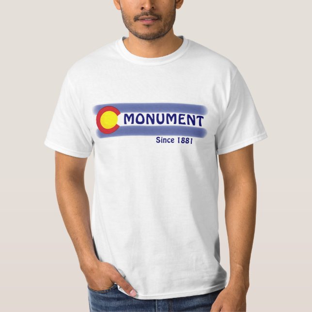 Camiseta Monument Colorado - valor local da bandeira (Frente)