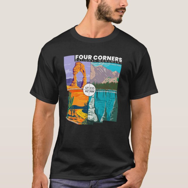 Camiseta Monumento Nacional de Quatro Cantos com Parques Na (Frente)