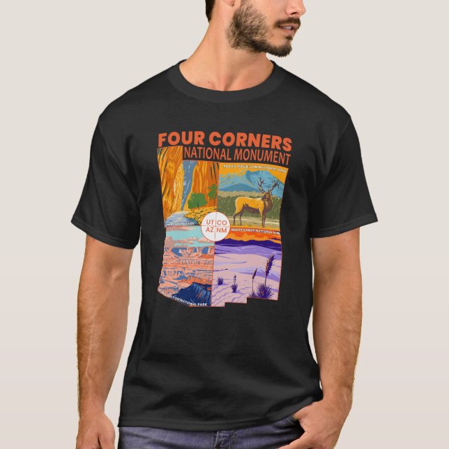 Camiseta Monumento Nacional de Quatro Cantos com Parques Na (Frente)