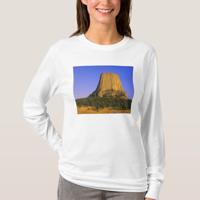 Camiseta Monumento Nacional Devils Tower em Wyoming (Frente)