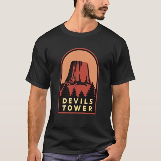 Camiseta Monumento Nacional Devils Tower WY (Frente)