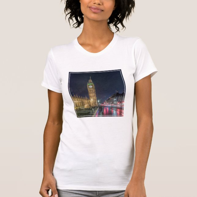 Camiseta Monumentos | Big Ben à Noite (Frente)