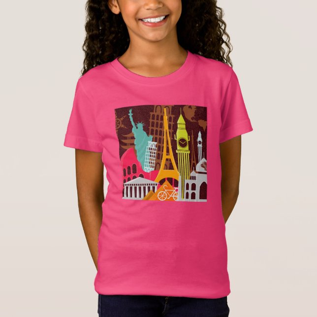 Camiseta Monumentos internacionais (Frente)