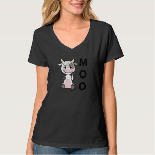 Camiseta Moo Baby Cow Farmer Fazenda Animal Life