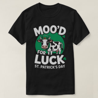 Camiseta Moo’d for Luck – Funny Cow St. Patrick’s Day Tee