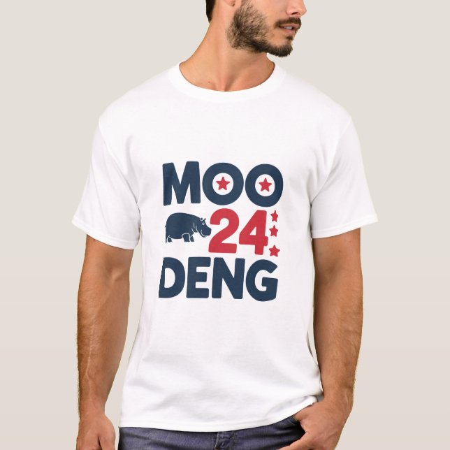 Camiseta Moo Deng 2024 Moo Deng Moo Deng Cute Baby Hippo (Frente)