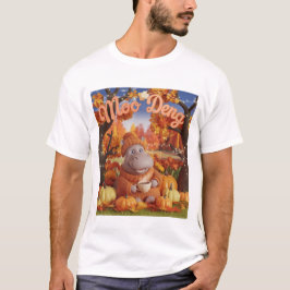 Camiseta Moo-Deng Hippo Design Para Halloween