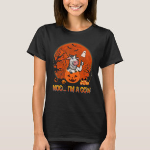 Camiseta Moo, eu sou Cabra de Vaca no Halloween, na Fazenda