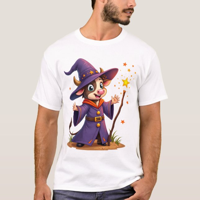 Camiseta Moo-Gician the Cow Sorcerer (Frente)