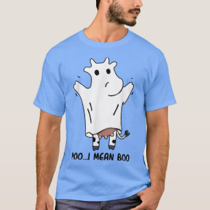 Camiseta Moo I quer dizer Boo Ghost Halloween Spooky Season
