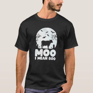 Camiseta Moo I Quer Dizer Boo Halloween Vaca