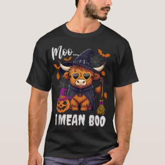 Camiseta Moo I Quer Dizer Boo Witland Cow Halloween