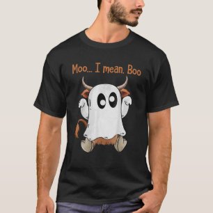 Camiseta Moo I Quero Dizer Boo Shirt Halloween Ghost Highla