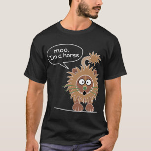 Camiseta Moo Im um cavalo retrô