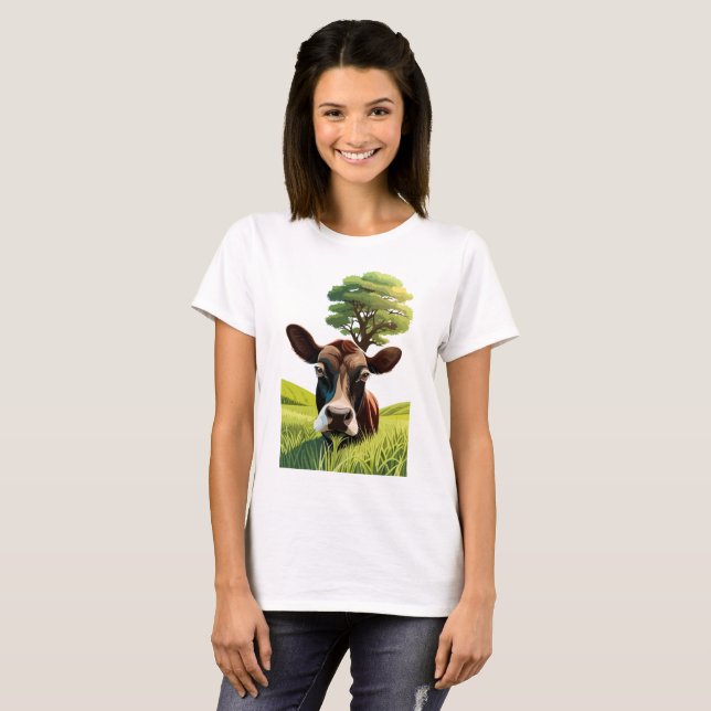 Camiseta Moo-ning para uma Massagem (Frente Completa)