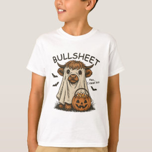 Camiseta Moo. Quero Dizer Boo Bullsheet Vaca Fantasma Hallo